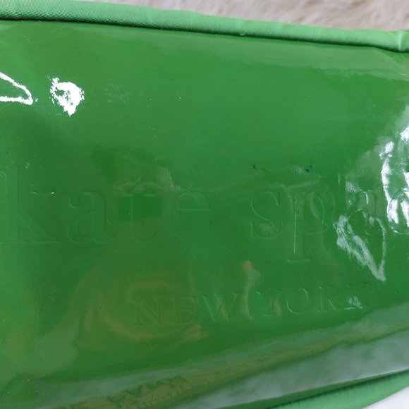 Kate Spade Green Nylon and Patent Leather Shoulder Bag - Picture 8 of 12